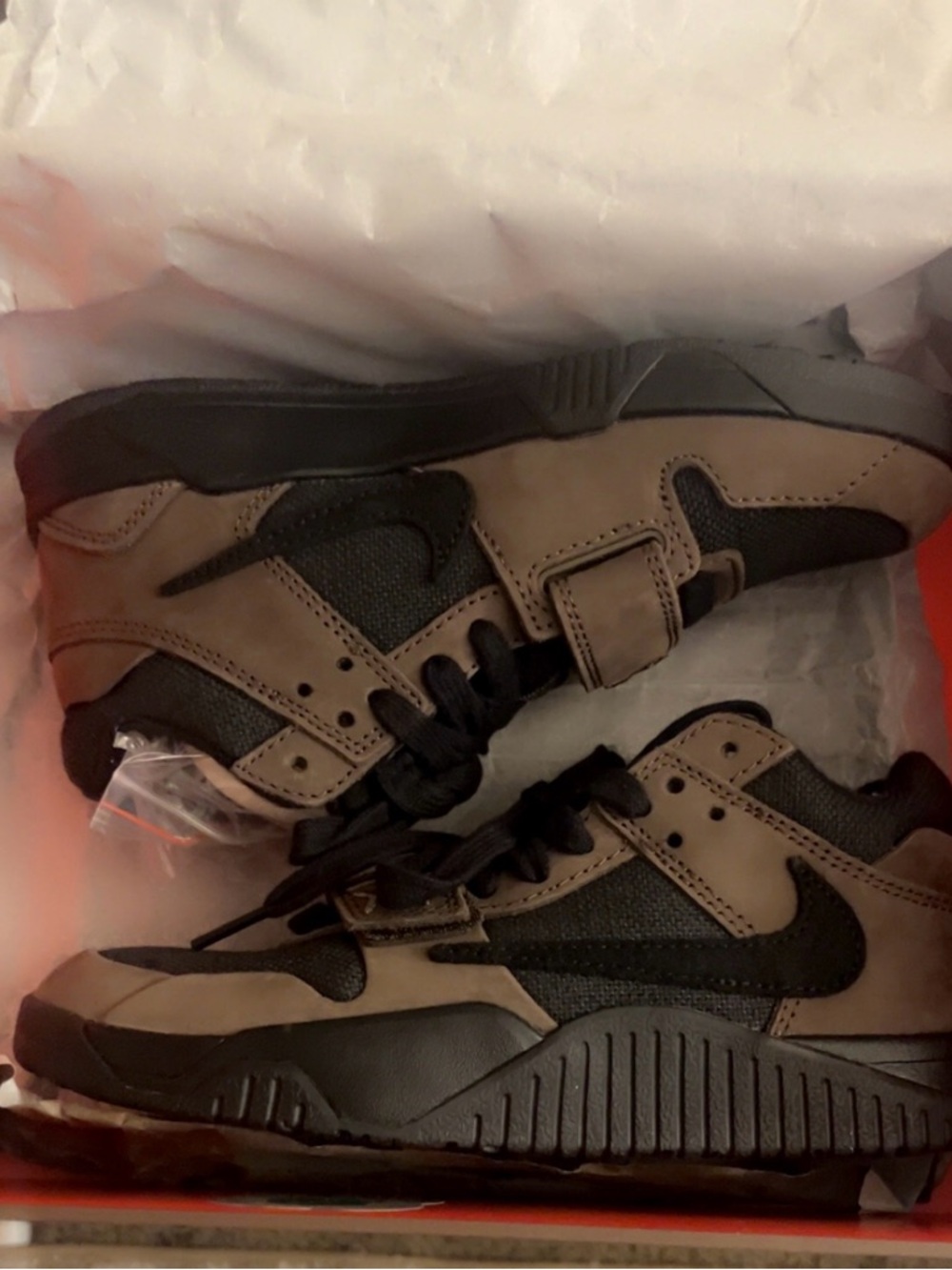 Cactus Jack by Travis Scott Black and Brown Low-Top Sneakers